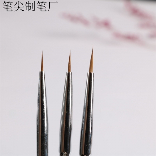 قلم طراحی ناخن دسته چوبی قرمز ۱۸.۳ سانتی متر(۳#)