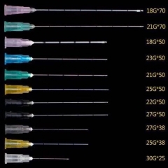 Disposable medical round needle